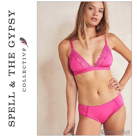 Spell & The Gypsy Pink Azalea Intimates Set Size Medium NWT - Picture 6 of 6